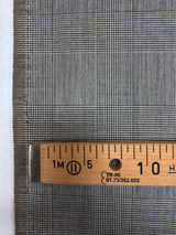 Wool Tweed Checked Black White