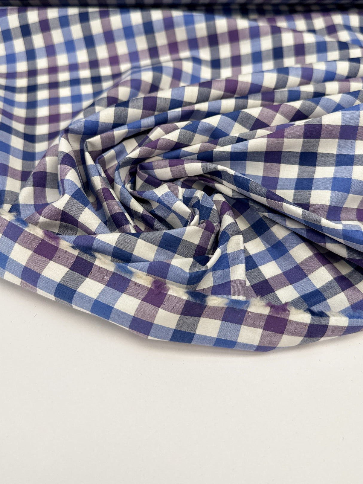 Cotton Poplin Blue Checked
