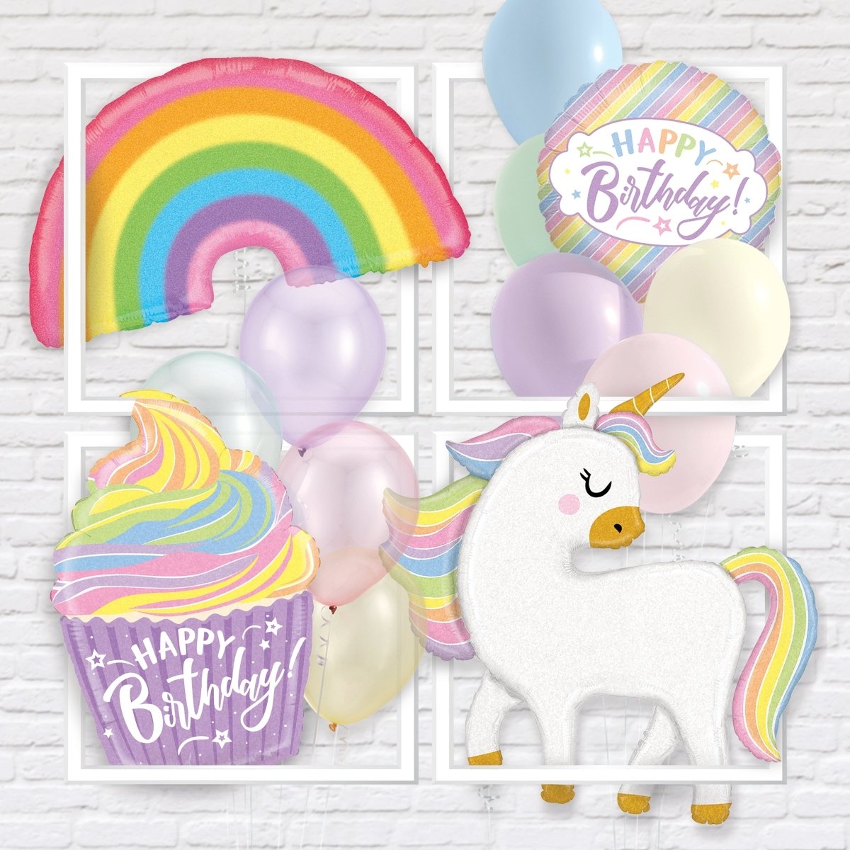 Unicorn Foil Balloon 48 Inch Glitter Pastel