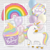 Unicorn Foil Balloon 48 Inch Glitter Pastel