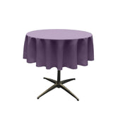 48" Round Poly Poplin Seamless Tablecloth Polyester Fabric - Solid Color, 48" Width (1 Piece)