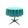 48" Round Poly Poplin Seamless Tablecloth Polyester Fabric - Solid Color, 48" Width (1 Piece)