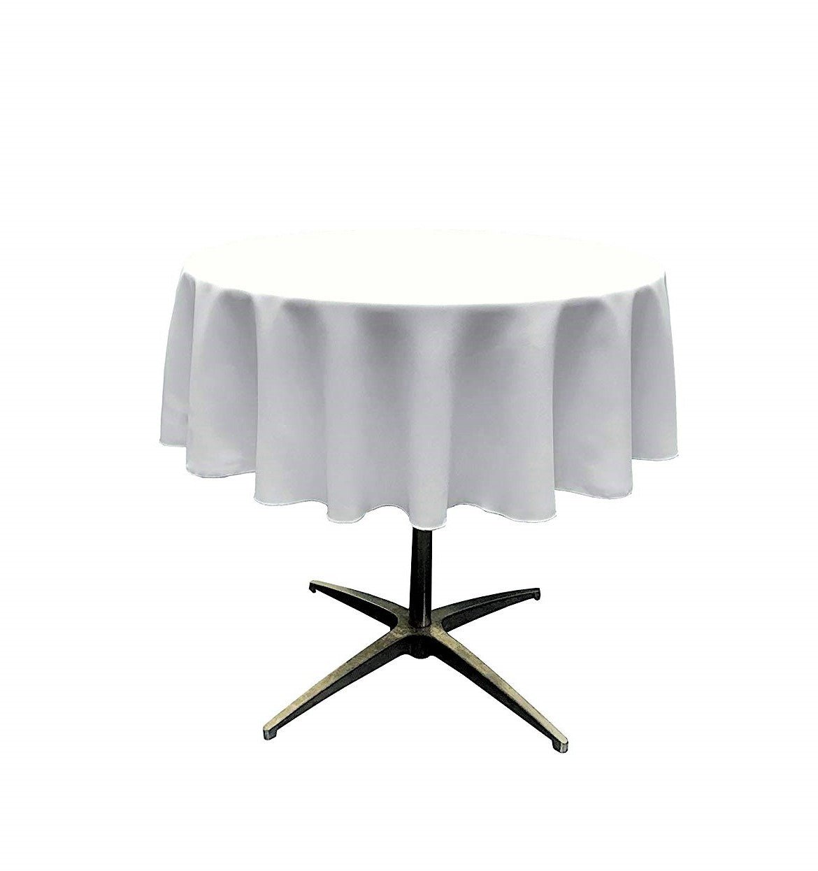 48" Round Poly Poplin Seamless Tablecloth Polyester Fabric - Solid Color, 48" Width (1 Piece)