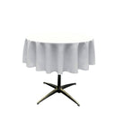 48" Round Poly Poplin Seamless Tablecloth Polyester Fabric - Solid Color, 48" Width (1 Piece)