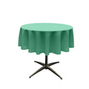 48" Round Poly Poplin Seamless Tablecloth Polyester Fabric - Solid Color, 48" Width (1 Piece)
