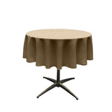 48" Round Poly Poplin Seamless Tablecloth Polyester Fabric - Solid Color, 48" Width (1 Piece)