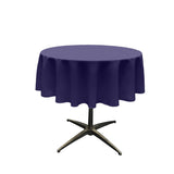 48" Round Poly Poplin Seamless Tablecloth Polyester Fabric - Solid Color, 48" Width (1 Piece)