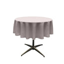 48" Round Poly Poplin Seamless Tablecloth Polyester Fabric - Solid Color, 48" Width (1 Piece)