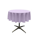 48" Round Poly Poplin Seamless Tablecloth Polyester Fabric - Solid Color, 48" Width (1 Piece)