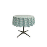 48" Round Tablecloth Polyester Fabric - Checkered Gingham, 48" Diameter (1 Piece)