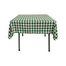 Square Tablecloth Polyester Fabric - Checkered Gingham Plaid, 48" X 48", 6" Drop (1 Piece)