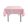 Square Tablecloth Polyester Fabric - Checkered Gingham Plaid, 48" X 48", 6" Drop (1 Piece)