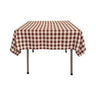Square Tablecloth Polyester Fabric - Checkered Gingham Plaid, 48" X 48", 6" Drop (1 Piece)