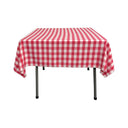 Square Tablecloth Polyester Fabric - Checkered Gingham Plaid, 48" X 48", 6" Drop (1 Piece)