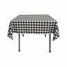 Square Tablecloth Polyester Fabric - Checkered Gingham Plaid, 48" X 48", 6" Drop (1 Piece)