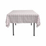 Square Tablecloth Polyester Fabric - Checkered Gingham Plaid, 48" X 48", 6" Drop (1 Piece)