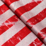 Vintage Stars - Stripes Polyester Spandex Fabric - American Flag Stars And Stripes, Royal/White And Red/White, 58/60" Width (1 Yard)