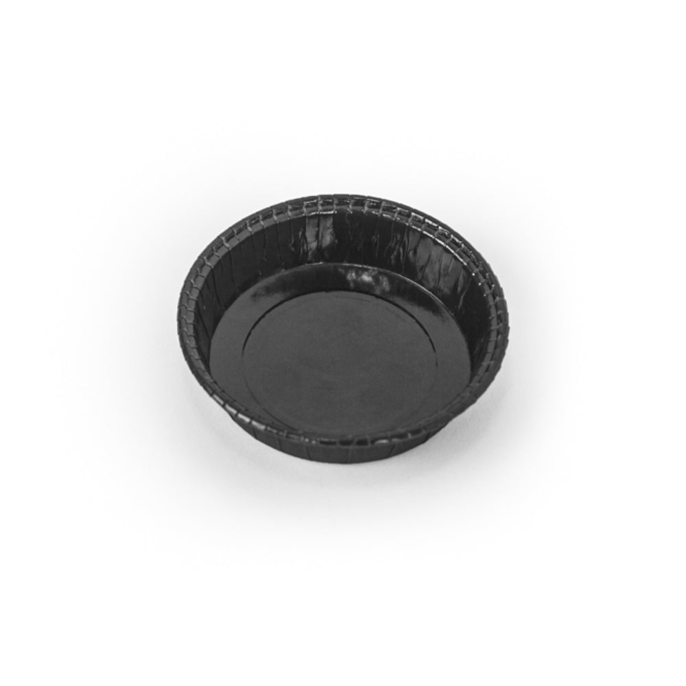 Novacart Ecos Poly-Coated Round Black Paper Baking Mold, 3-1/4" Dia. x 3/4" - Case of 1560