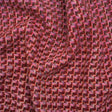 Wool Blend Tweed Twill Made in Italy - Pink, Purple and Red Zig Zags - Deadstock