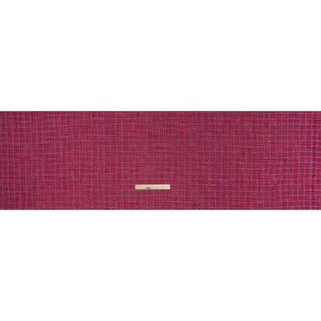 Metallic Wool Blend Tweed Woven with Eyelash Fringe Made in Italy - Pink, Orchid and Iridescent Checks - Deadstock