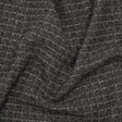 Metallic Wool Blend Tweed Boucle Made in Italy - Gray, Charcoal and Silver Heathered - Deadstock