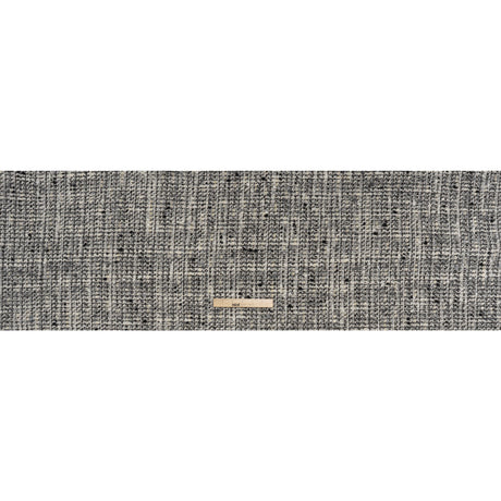 Wool Blend Boucle Tweed with Metallic Eyelash Fringe Made in Italy - Black, White and Gray Plaid - Deadstock