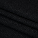 Wool Blend Boucle Tweed - Black - Deadstock
