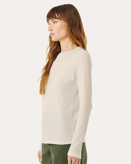 Image 1: Bella Canvas Women's Jersey Crewneck Long Sleeve TeeImage 2: Soft jersey long sleeve women's shirtImage 3: Premium Bella Canvas ladies apparelImage 4: Blank women's long sleeve teeImage 5: Lightweight casual layering topImage 6: Comfortable crewneck jersey shirt