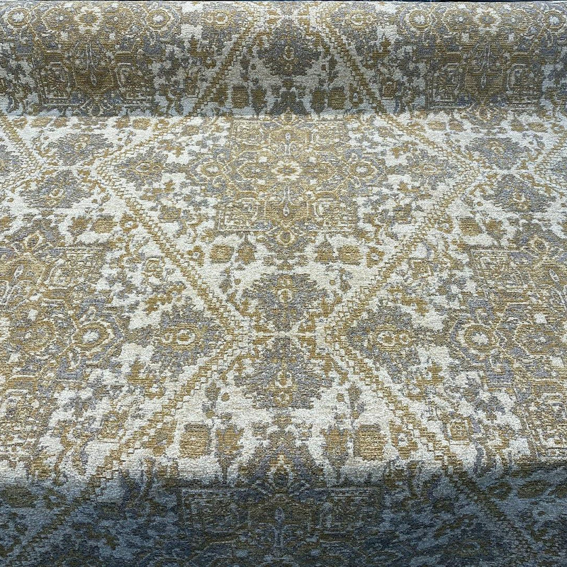 Hamaden Chenille Upholstery Fabric - Alabaster Gold, Heavyweight, 56" Width (1 Yard)