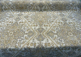 Hamaden Chenille Upholstery Fabric - Alabaster Gold, Heavyweight, 56" Width (1 Yard)
