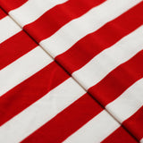 Jitterbug Poly Spandex Fabric - Black And White Or Red And White, Dots And Stripes Pattern, 58-60" Width (1 Yard)