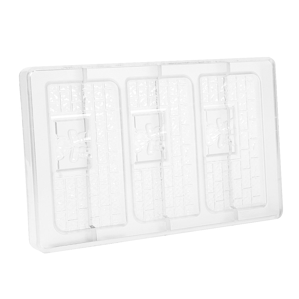 Greyas Polycarbonate Chocolate Mold, Santa Coming Down the Chimney by Luis Amado, 3 Cavities