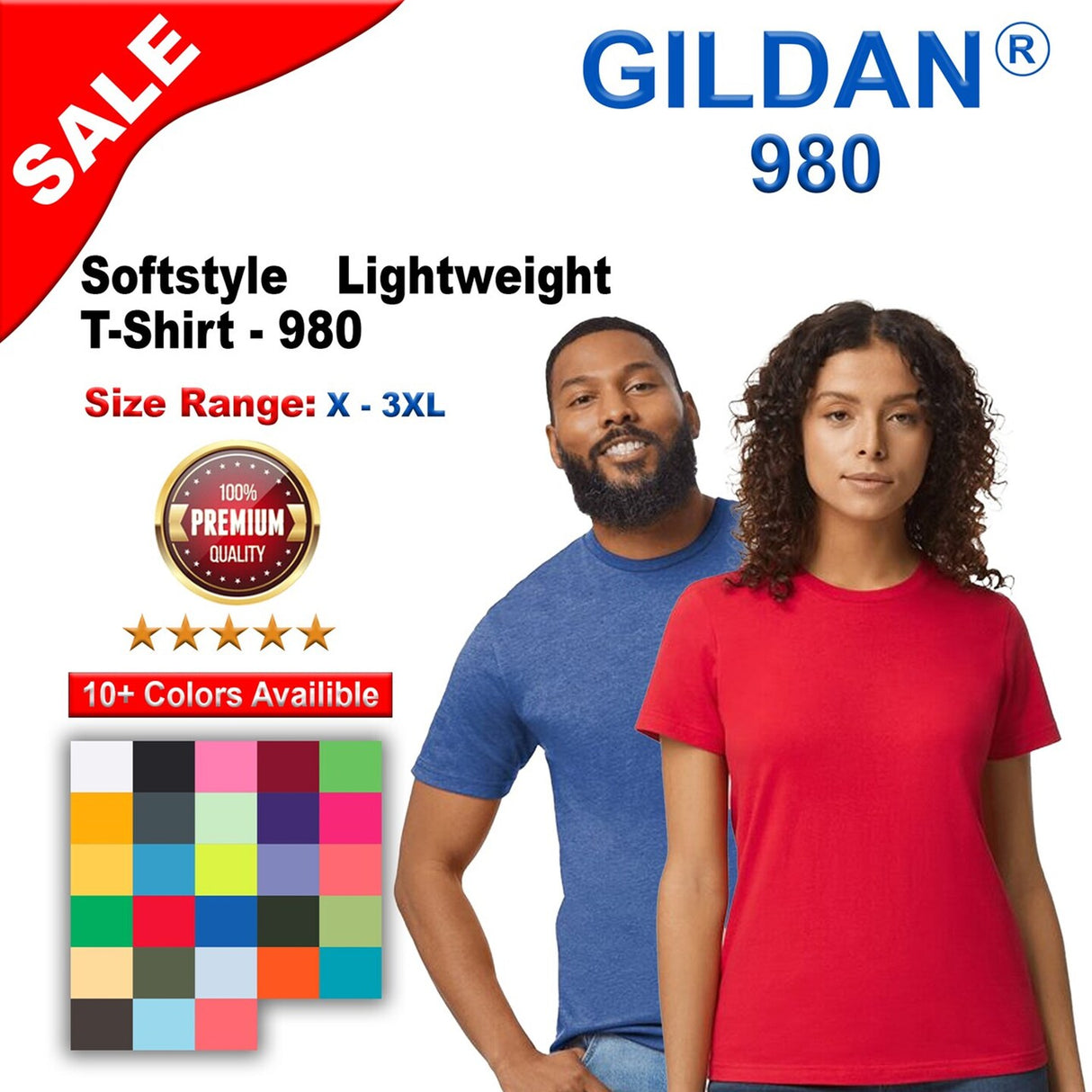 Gildan® Softstyle Lightweight Crewneck Short Sleeve T-Shirt