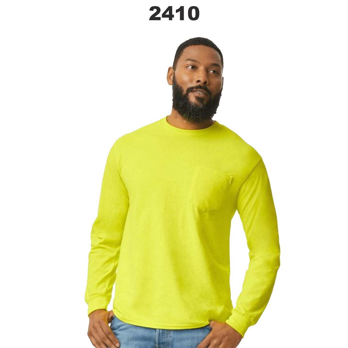 Gildan® Classic Fit Long Sleeve Crewneck Pocket T-Shirt