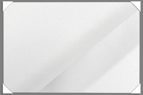 White Vegan Sharkskin Polyester Fabric - Solid White, 60" Width (1 Yard)