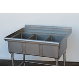 3 Compartment Sink 41.5" X 29.5"