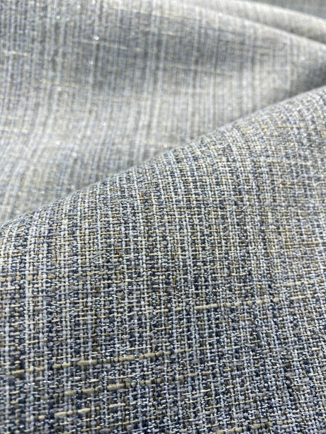 Swavelle All That Glam Polyester Upholstery Fabric - Gray Beige Sparkle Bits, 58" Width (1 Yard)