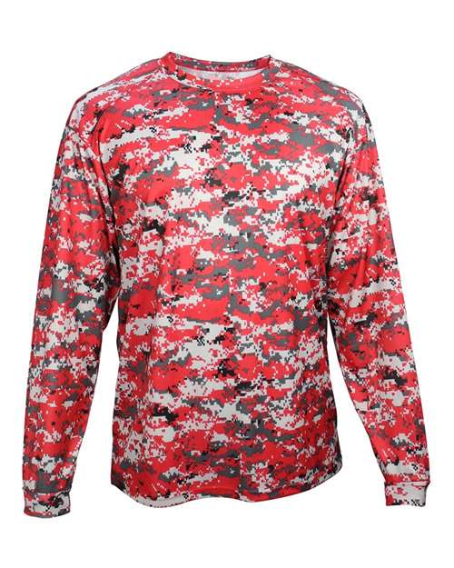 Youth Digital Camo Long Sleeve Performance T-Shirt
