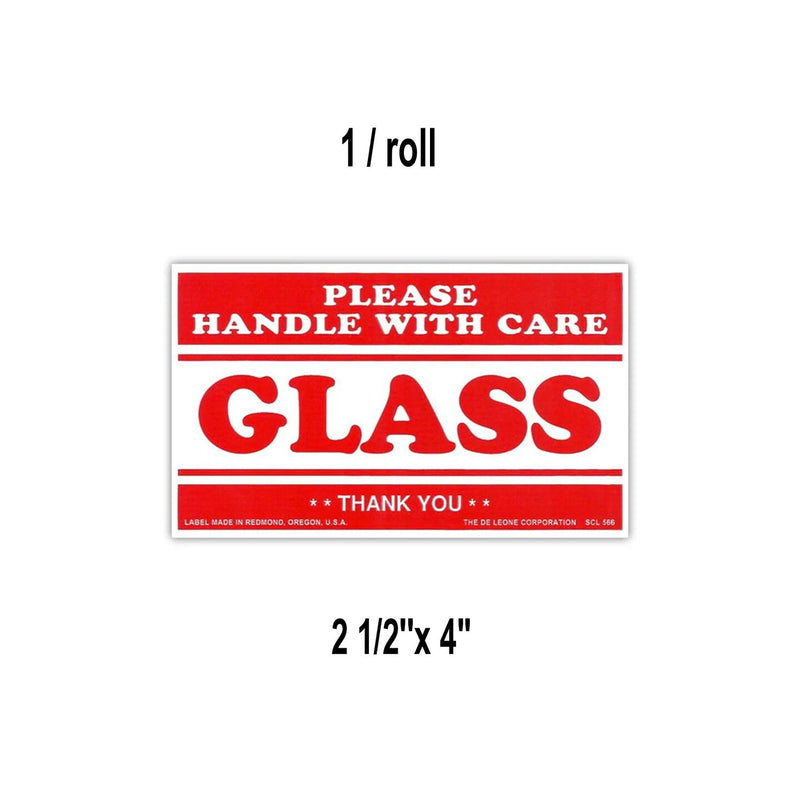 Multi-Purpose 2 1/2 '' x 4" Glass Labels 500 Labels per Roll