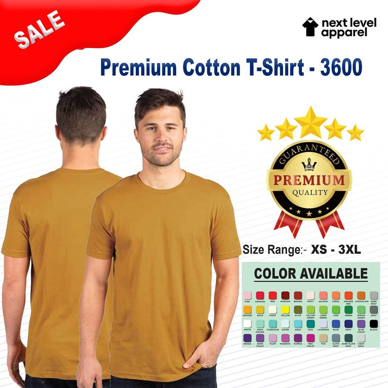 Next Level® Premium Cotton Crewneck Short Sleeve T-Shirt