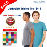 BELLA + CANVAS® Lightweight Triblend Crewneck Short Sleeve T-Shirt