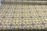 Williamsburg Waverly Lamerie Lattice Linen Fabric - Sepia Geometric Lattice, 54" Width (1 Yard)
