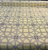 Williamsburg Waverly Lamerie Lattice Linen Fabric - Sepia Geometric Lattice, 54" Width (1 Yard)
