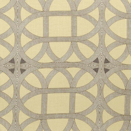 Williamsburg Waverly Lamerie Lattice Linen Fabric - Sepia Geometric Lattice, 54" Width (1 Yard)
