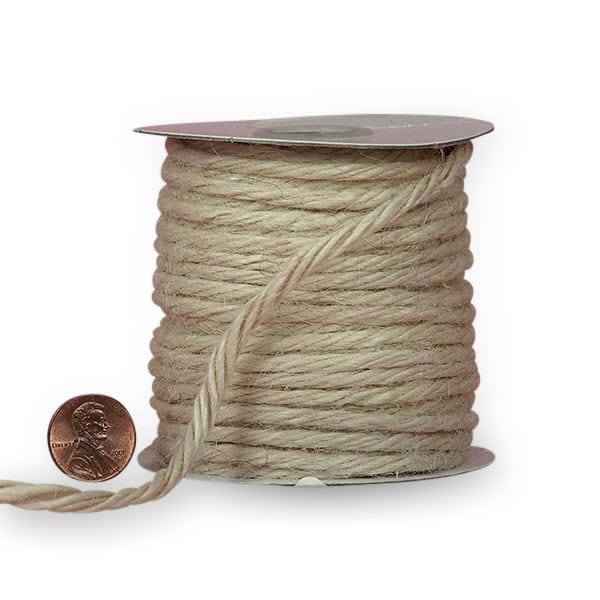 Medium Colored Jute Cord 3 1/2 mm X 25 yd White Color 1 / roll