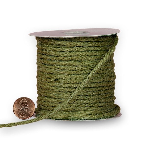Medium Colored Jute Cord 3 1/2 mm X 25 yd Moss Color 1 / roll