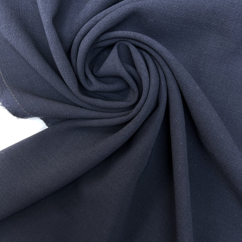 Blue Wool Crepe Fabric