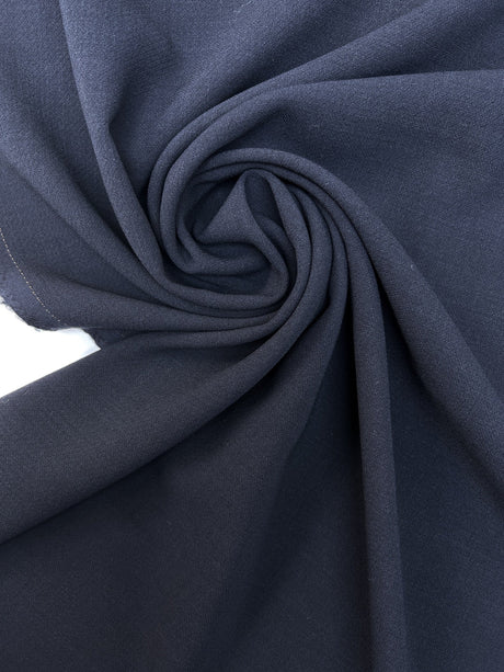 Blue Wool Crepe Fabric