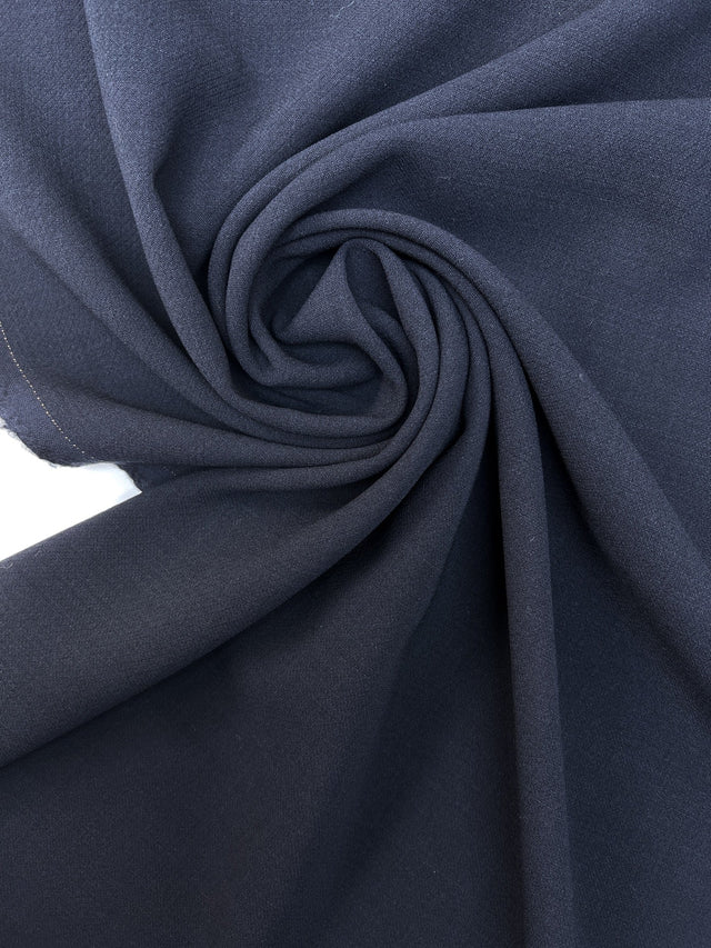 Blue Wool Crepe Fabric