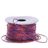 Variegated Metallic Cord 1 1/2 mm X 50 yd Red / Purple Color 1 / ROLL
